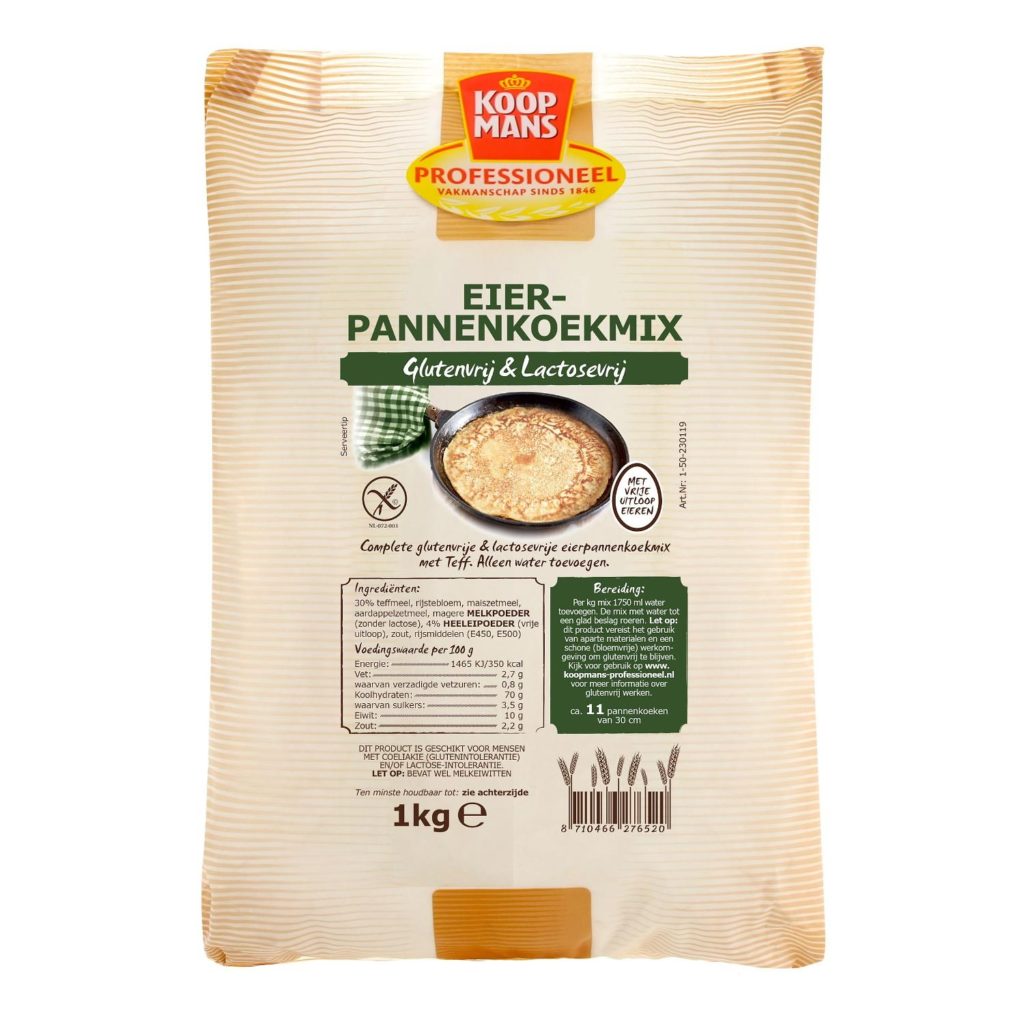 Koopmans Egg Pancake Mix glucose and lactose free CAMSTERDAM
